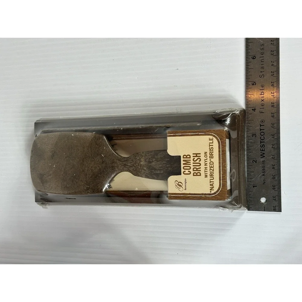 Vintage Bennington Comb Brush With Nylon Naturized Bristle NOS Sealed Package‎